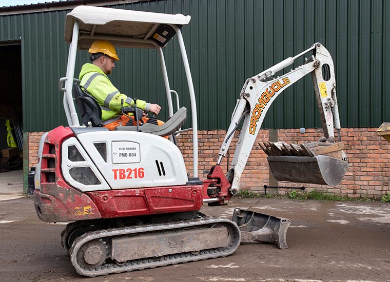Dromgoole Plant Hire, Chester and the North West - TB216 Compact Mini Excavator 