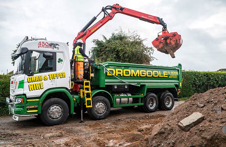 Dromgoole and Sons supplies plant hire throughout Chester and the North West such as this 3-tonne earth-mover